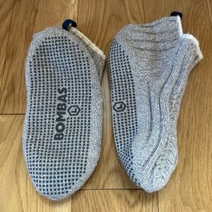 Bombas Men's Gripper Slippers Size Large Size 10-12.5 Pebble Gray Cozy